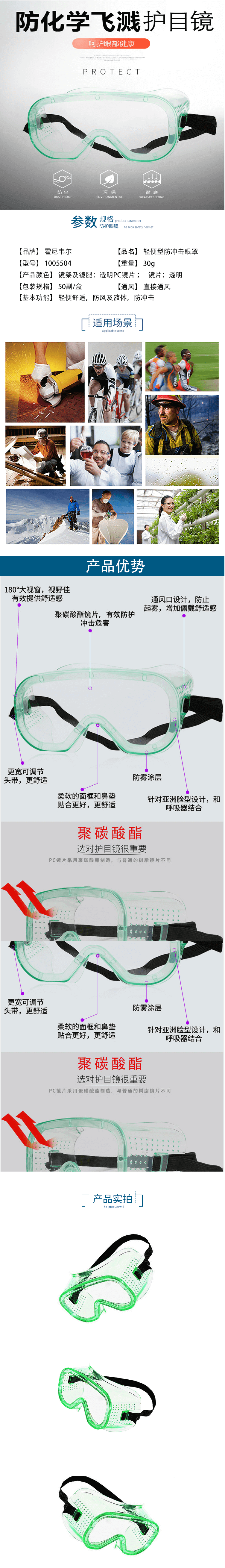 霍尼韋爾（HONEYWELL）PC化學(xué)安全防護眼鏡 1005504