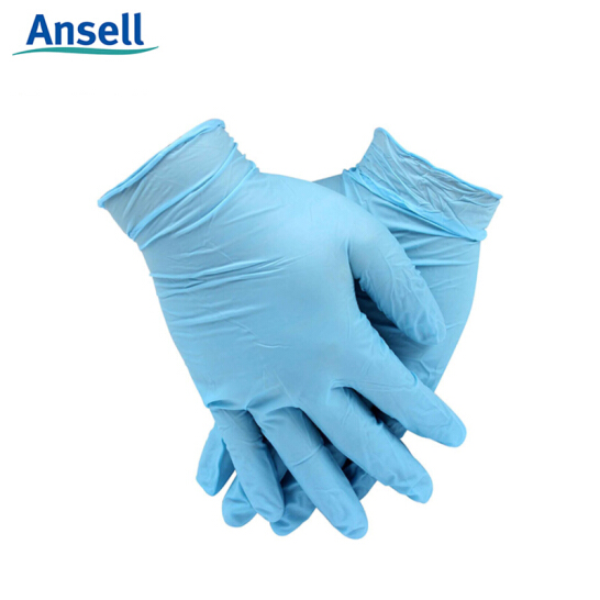 安思爾ansell 92-210 藍(lán)色一次性無粉丁腈橡膠手套