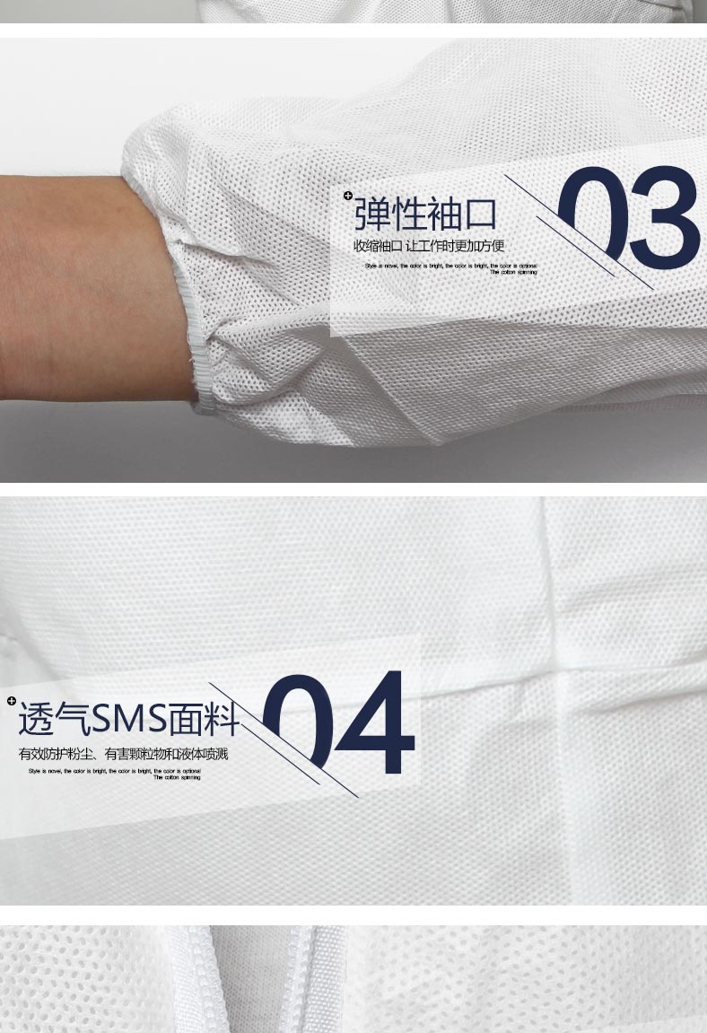 3M 4515白色帶帽連體防護服