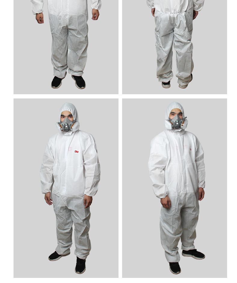 3M 4515白色帶帽連體防護服